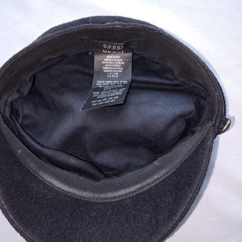 Gucci Men's Wool Hat Black Unisex, Elegant Luxury Giftable Old Money - Picture 6 of 8